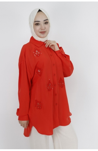 Orange Overhemdblouse 29632-05