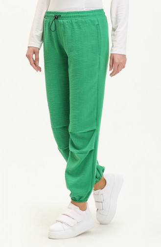 Side Pocket Linen Trousers 5107-02 Green 5107-02