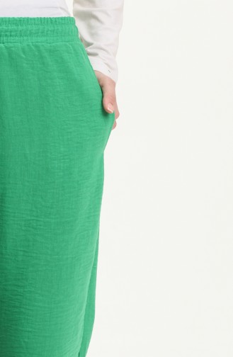 Side Pocket Linen Trousers 5107-02 Green 5107-02