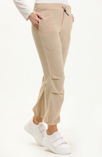 Side Pocket Linen Trousers 5107-04 Stone 5107-04