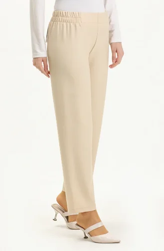 Beli Lastikli Pantolon 1983L-03 Krem 1983L-03