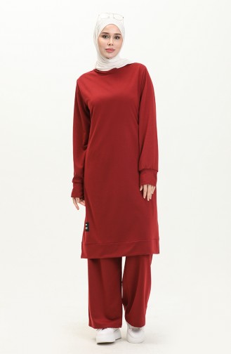 Two Yarn Two Piece Suit 0044-02 Claret Red 0044-02