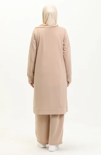 Zweireihige Tunika-Hose Doppelset 0044-03 Stein 0044-03