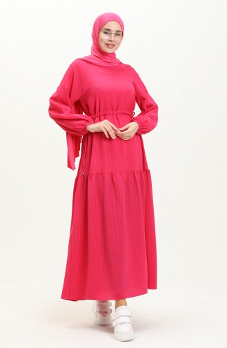 Fuchsia İslamitische Jurk 4333-04