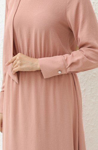 Aerobin Stoff geraffte Kleid 40200-05 Rose  40200-05