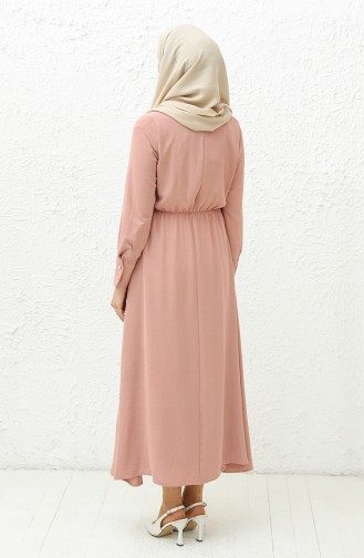 Aerobin Stoff geraffte Kleid 40200-05 Rose  40200-05