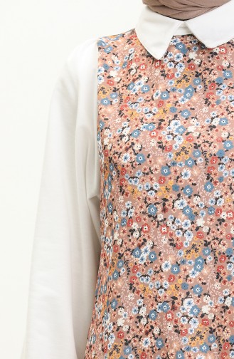 Floral gemustertes Kleid 0002-03 Nerz 0002-03