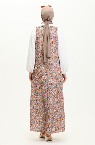 Floral gemustertes Kleid 0002-03 Nerz 0002-03
