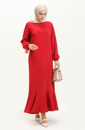 Robe Volantes 0007D-01 Bordeaux 0007D-01