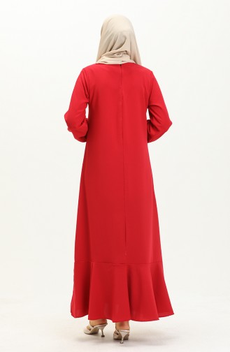 Robe Volantes 0007D-01 Bordeaux 0007D-01