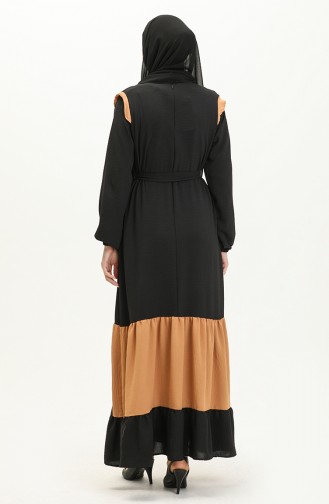 Black İslamitische Jurk 0040-02