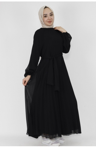 Schwarz Hijab Kleider 29871-01