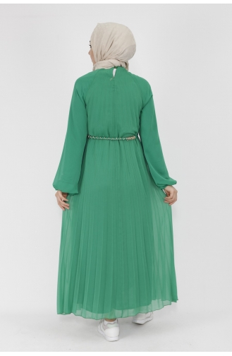 Green Hijab Dress 29871-02