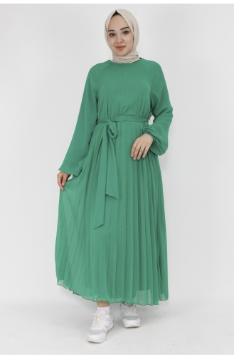 Green Hijab Dress 29871-02