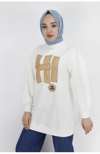 Sweatshirt Blanc 71102-03
