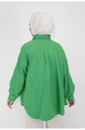 Green Overhemdblouse 7120-01