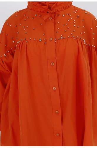 Orange Overhemdblouse 7120-04