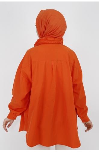 Orange Overhemdblouse 7120-04