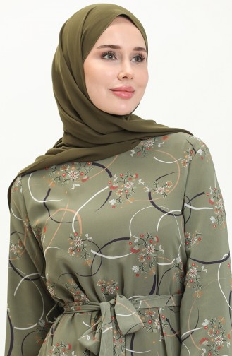 Khaki İslamitische Jurk 81817-05