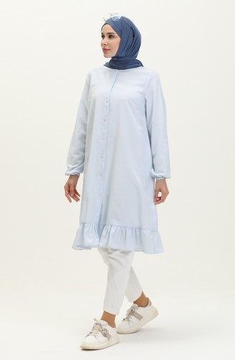 Ruffled Tunic 1867-02 Blue white 1867-02