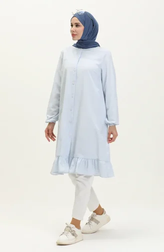 Ruffled Tunic 1867-02 Blue white 1867-02