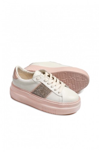  Tägliche Schuhe 009ZA0153.Beyaz pudra