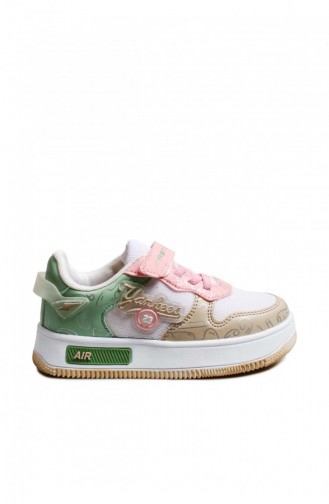 Unisex Çocuk Sneaker Ayakkabı 461Xca3002 Bej Beyaz Su Yesıl
