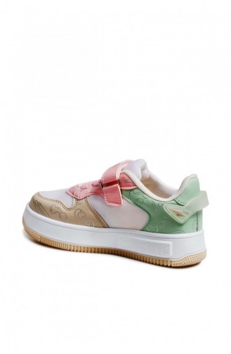 Unisex Çocuk Sneaker Ayakkabı 461Xca3002 Bej Beyaz Su Yesıl