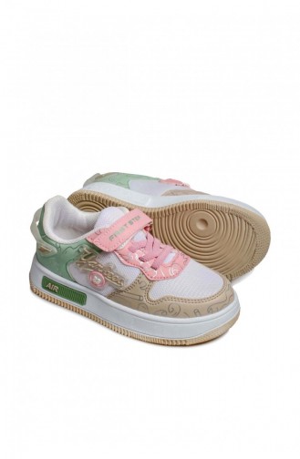 Unisex Çocuk Sneaker Ayakkabı 461Xca3002 Bej Beyaz Su Yesıl