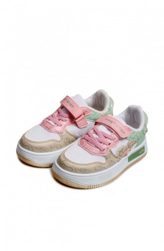 Unisex Çocuk Sneaker Ayakkabı 461Xca3002 Bej Beyaz Su Yesıl