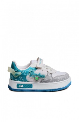 Unisex Çocuk Sneaker Ayakkabı 461Xca3002 Buz Beyaz Turkuaz