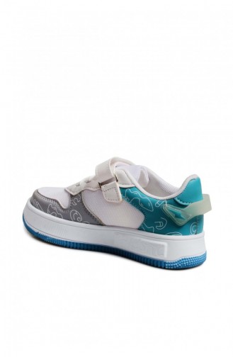 Unisex Çocuk Sneaker Ayakkabı 461Xca3002 Buz Beyaz Turkuaz