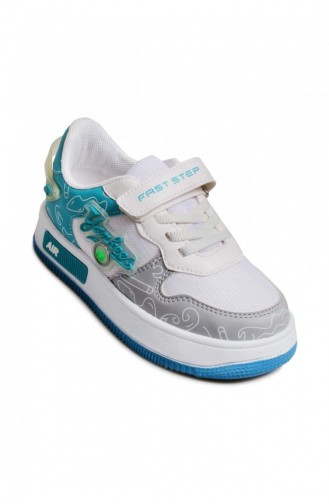 Unisex Çocuk Sneaker Ayakkabı 461Xca3002 Buz Beyaz Turkuaz