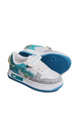 Unisex Çocuk Sneaker Ayakkabı 461Xca3002 Buz Beyaz Turkuaz