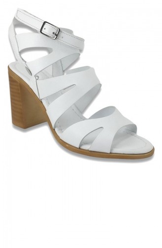 White Summer Sandals 13257