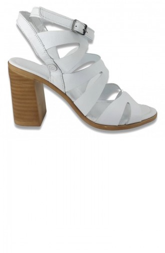 White Summer Sandals 13257