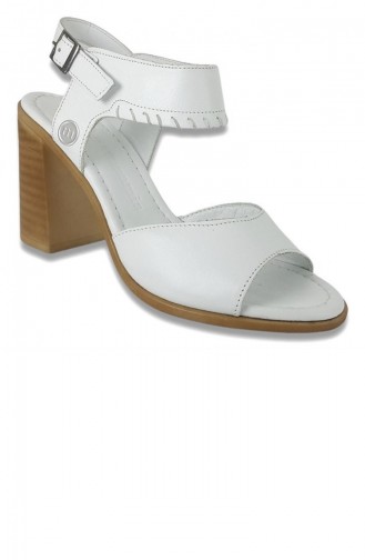 White Summer Sandals 13259