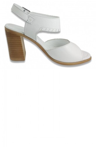 White Summer Sandals 13259