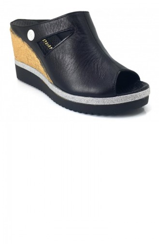 Black Summer Slippers 13657