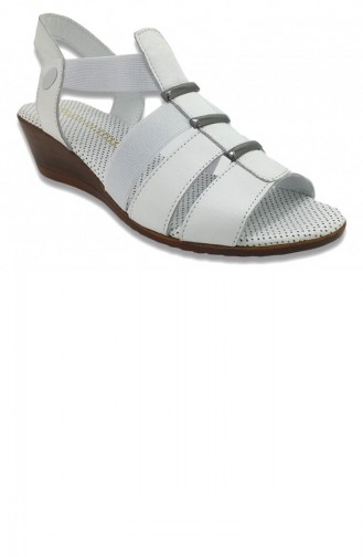 White Summer Sandals 13659