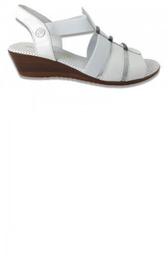 White Summer Sandals 13659