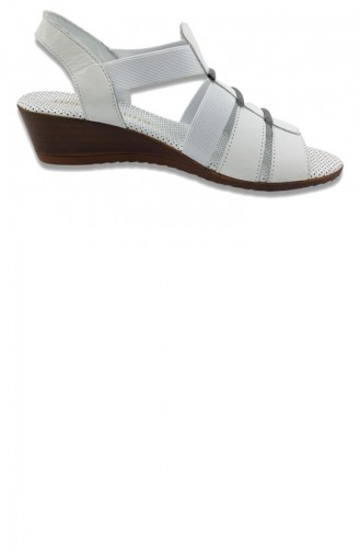 White Summer Sandals 13659