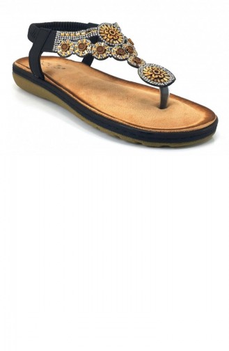 Black Summer Sandals 13675