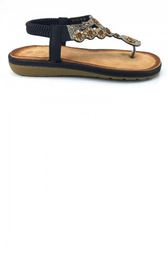 Black Summer Sandals 13675