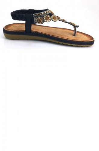 Black Summer Sandals 13675