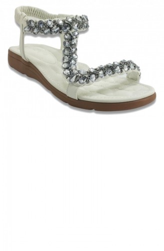 White Summer Sandals 13680