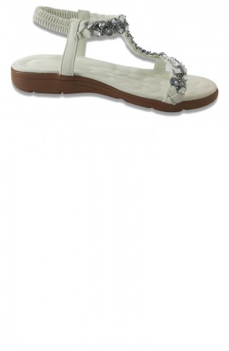 White Summer Sandals 13680
