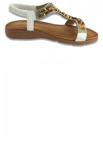 White Summer Sandals 13682