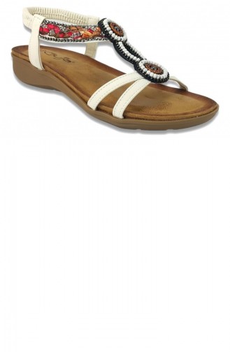 White Summer Sandals 13795