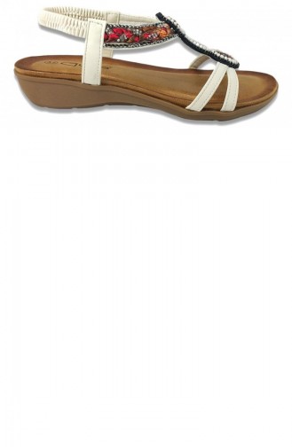 White Summer Sandals 13795